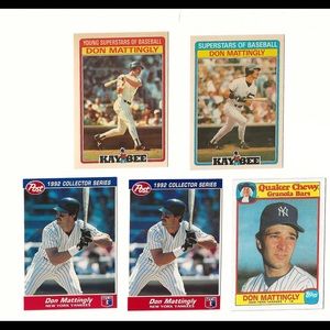 92 Baseball Trading Card Don Mattingly New York Yankees Quaker Post Kay Bee Lot